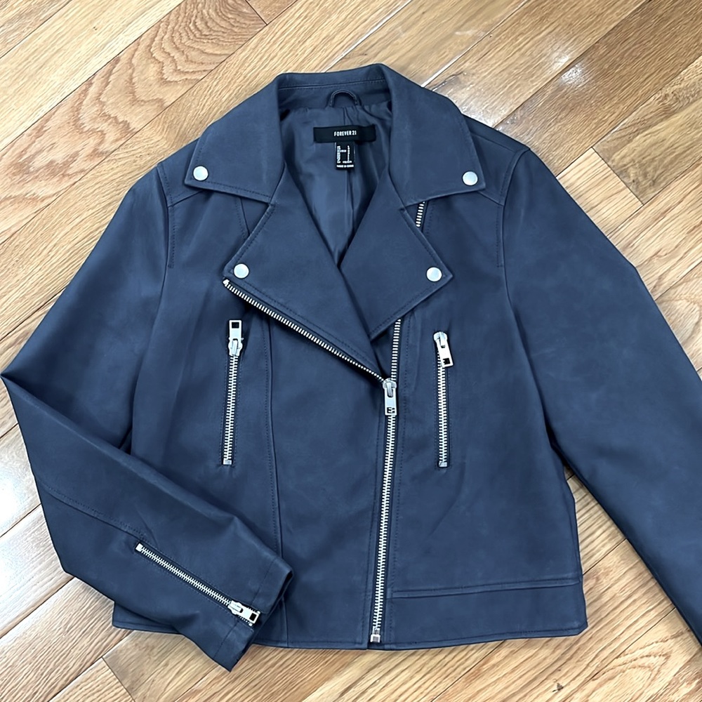 Denim Blue Moto Jacket